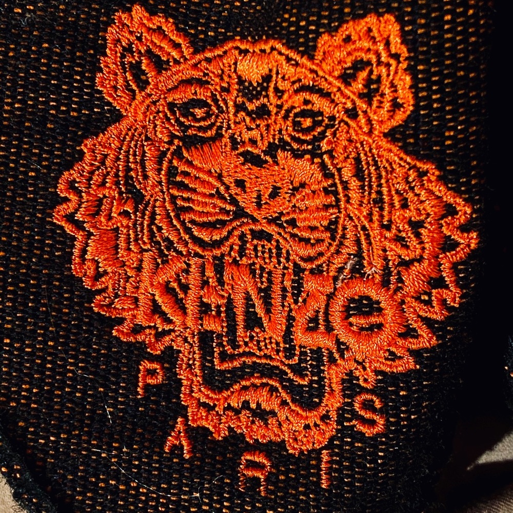 Kenzo Tiger Espadrilles 39 8US Black Orange